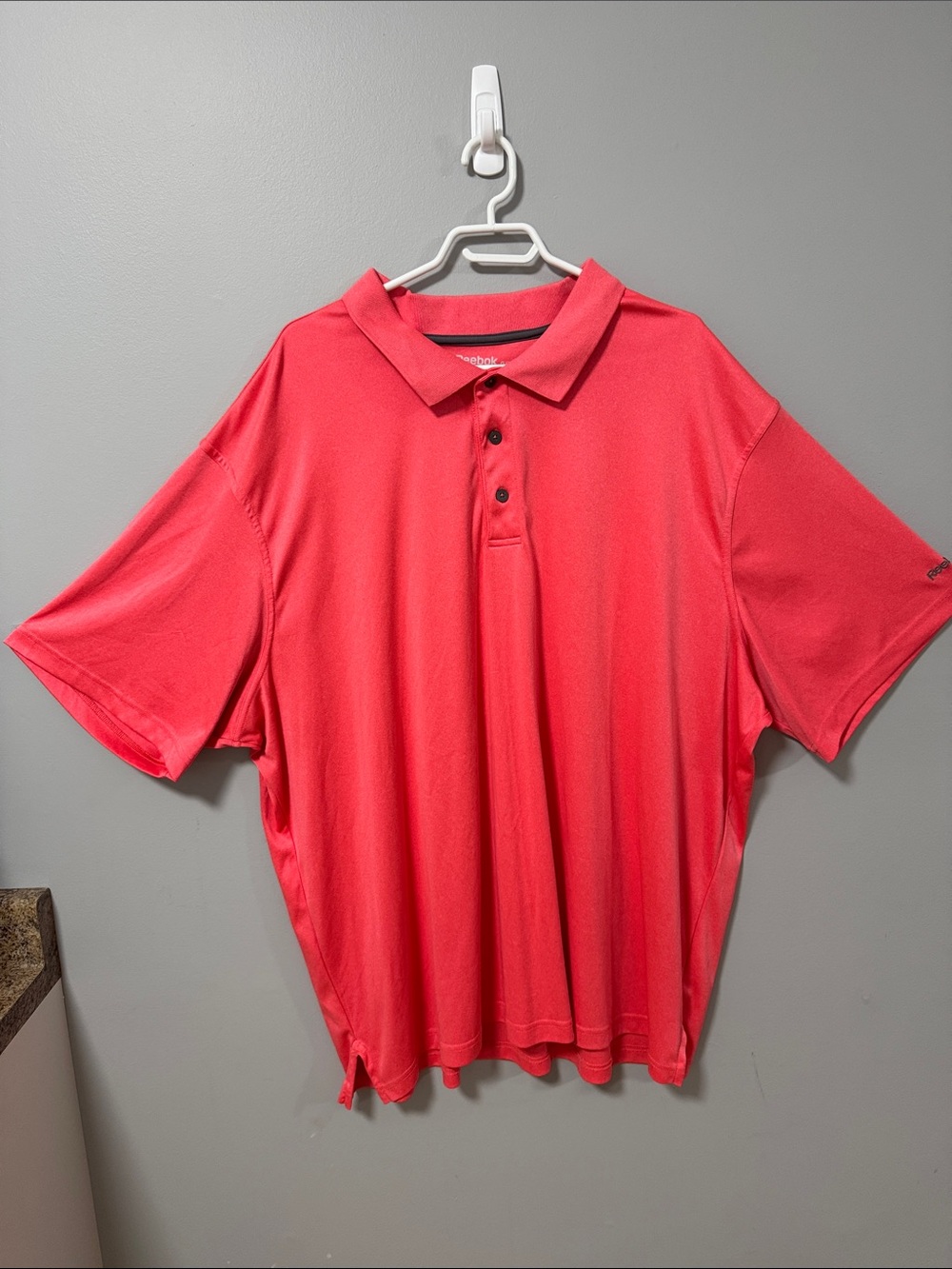Reebok Men's Red Short-Sleeve Polo